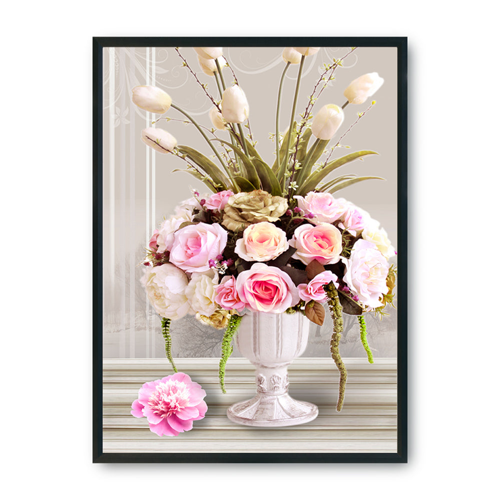 Rose Flower - 11CT Stamped Cross Stitch 54*69CM