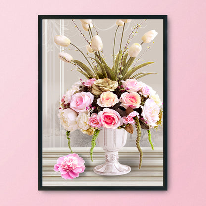 Rose Flower - 11CT Stamped Cross Stitch 54*69CM