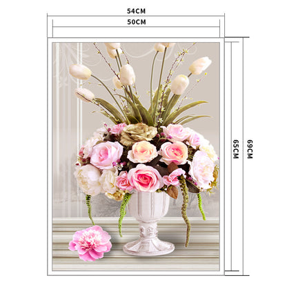 Rose Flower - 11CT Stamped Cross Stitch 54*69CM