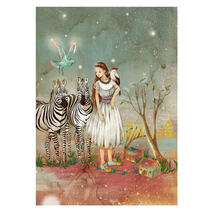 Animals Zebra - 11CT Stamped Cross Stitch 53*71CM