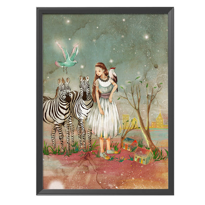 Animals Zebra - 11CT Stamped Cross Stitch 53*71CM