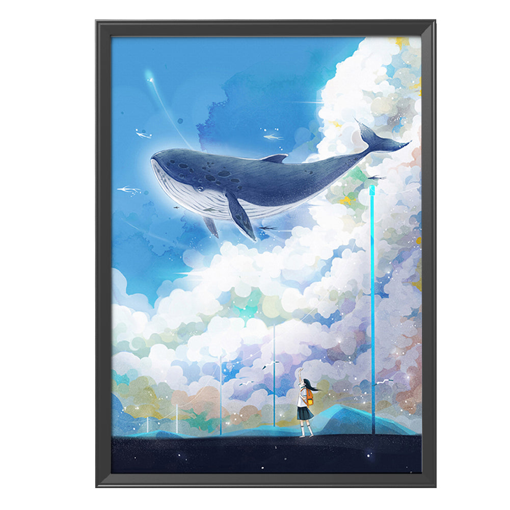 Animals Whale - 11CT Stamped Cross Stitch 53*71CM