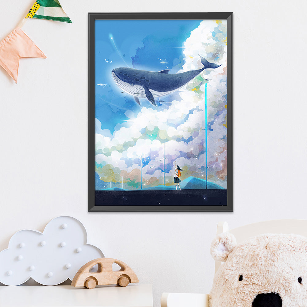 Animals Whale - 11CT Stamped Cross Stitch 53*71CM