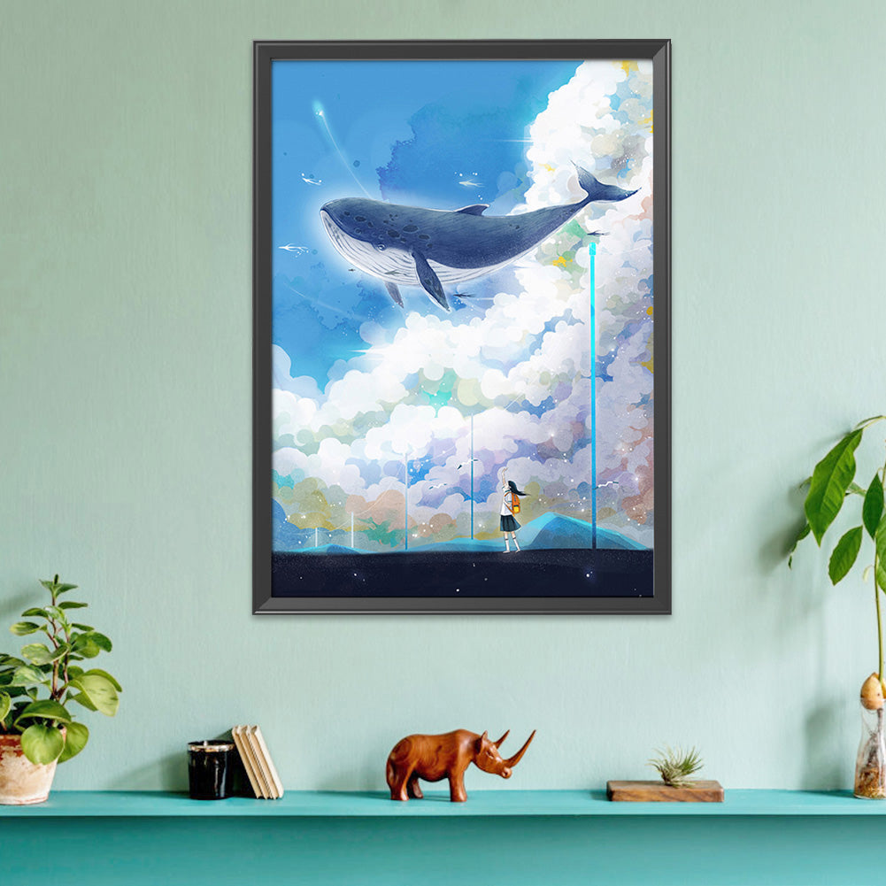 Animals Whale - 11CT Stamped Cross Stitch 53*71CM