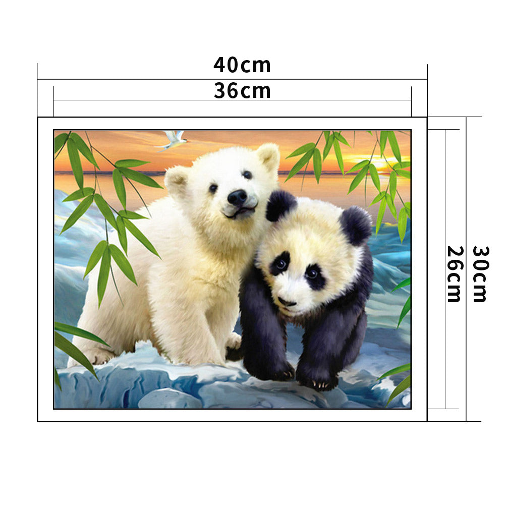 Panda - 11CT Stamped Cross Stitch 36*46CM