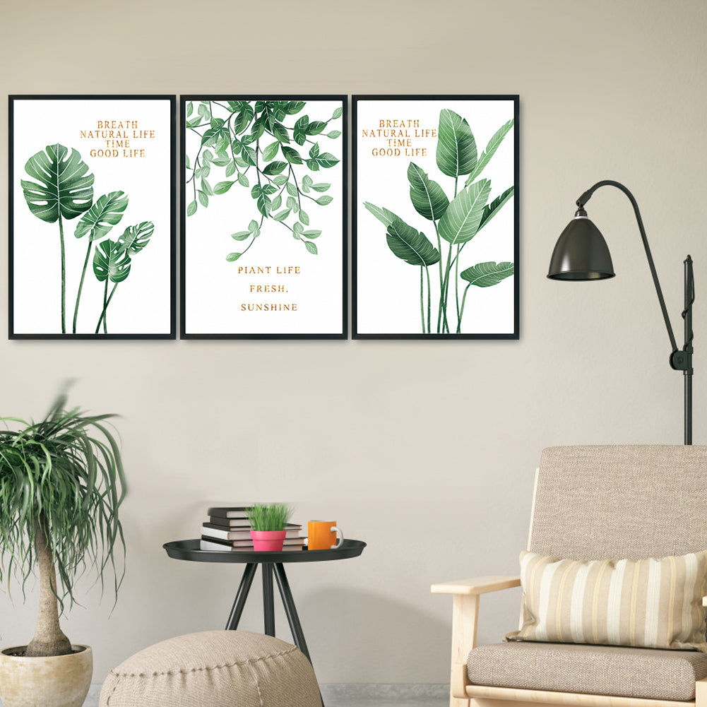 Green Leaves - 11CT Stamped Cross Stitch 99*60CM