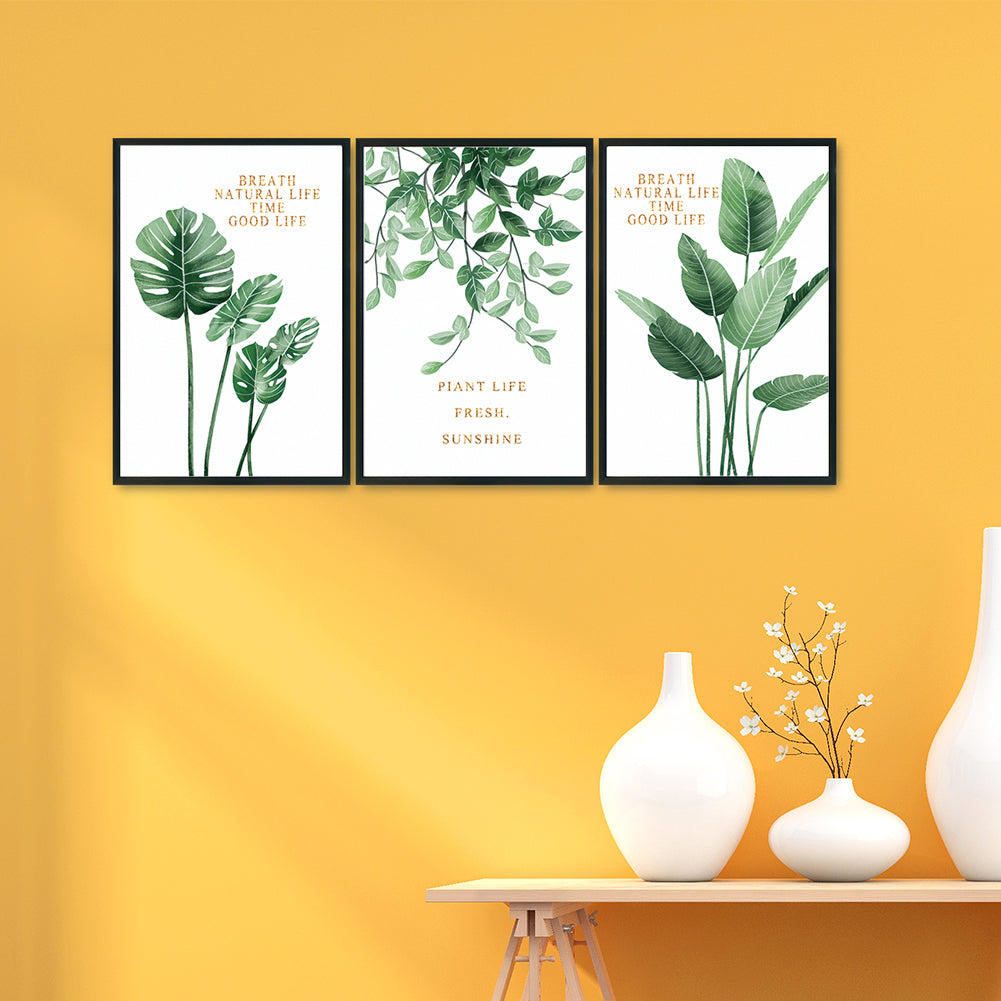 Green Leaves - 11CT Stamped Cross Stitch 99*60CM