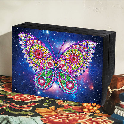 Starry Sky Butterfly Jewelry Box Special-Shaped Diamond Painting Container