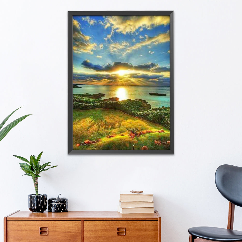 Scenery - 11CT Stamped Cross Stitch 40*50CM