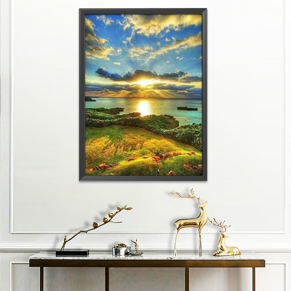 Scenery - 11CT Stamped Cross Stitch 40*50CM