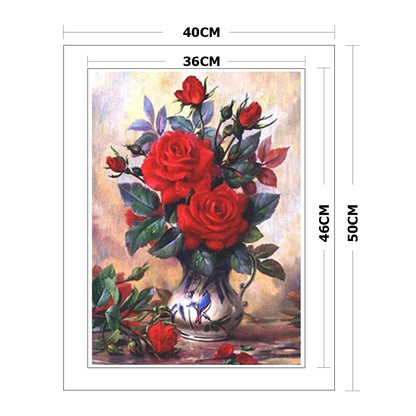 Flower - 11CT Stamped Cross Stitch 40*50CM