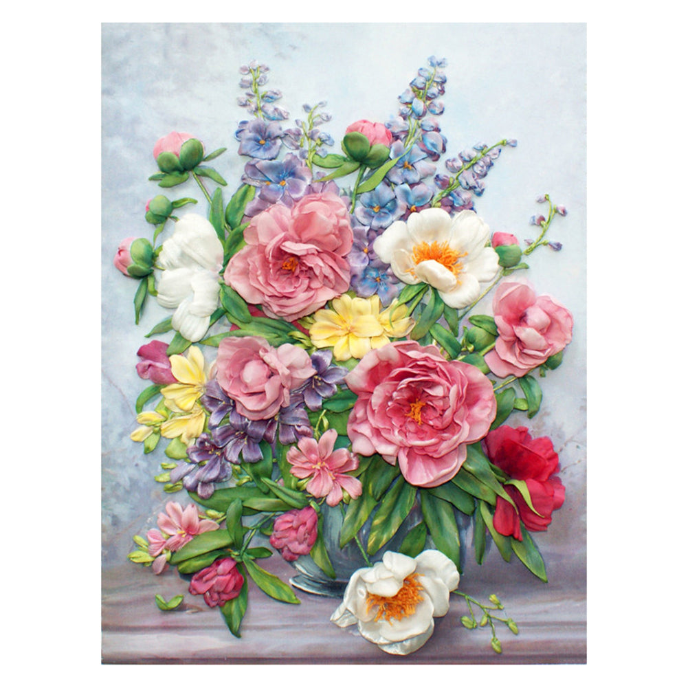 Flowers - 11CT Stamped Cross Stitch 40*50CM