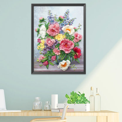 Flowers - 11CT Stamped Cross Stitch 40*50CM