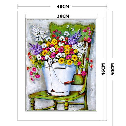 Flowers - 11CT Stamped Cross Stitch 40*50CM