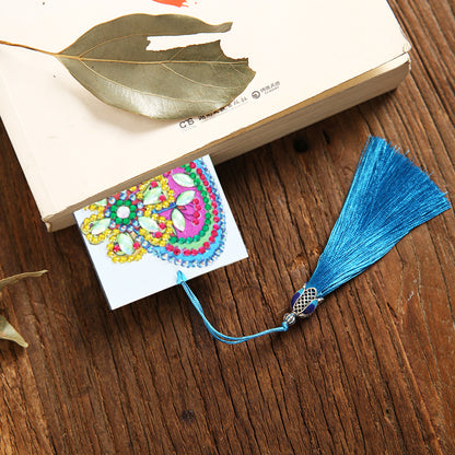 Special Shaped Drill Bookmark Tassel DIY Diamond Painting Yellow Flower Kit