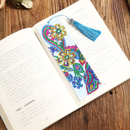 Special Shaped Drill Bookmark Tassel DIY Diamond Painting Yellow Flower Kit