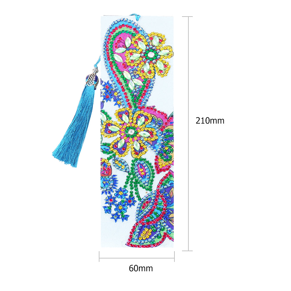 Special Shaped Drill Bookmark Tassel DIY Diamond Painting Yellow Flower Kit