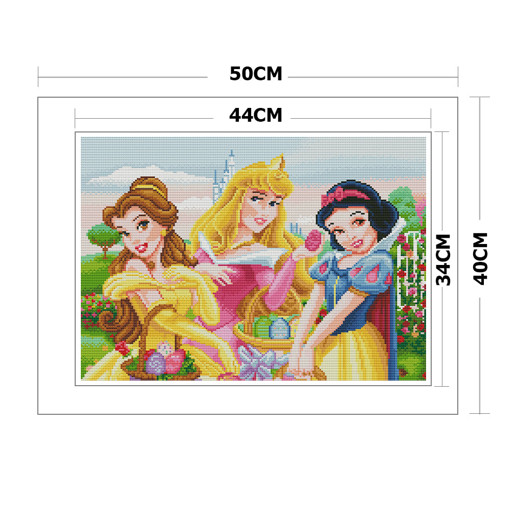 Disney Princess- 11CT Stamped Cross Stitch 50*40CM