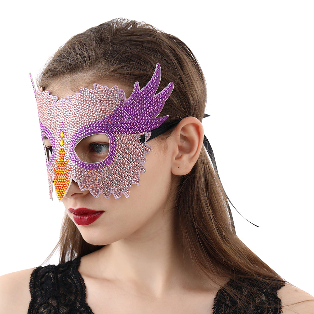 Special Shaped Rhinestone DIY Diamond Painting Owl Masquerade Party Mask