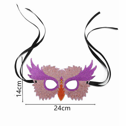 Special Shaped Rhinestone DIY Diamond Painting Owl Masquerade Party Mask