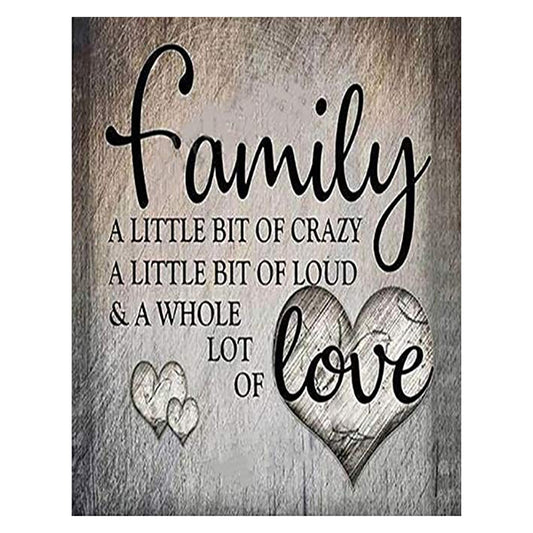 Family Letters - 11CT Stamped Cross Stitch 46*56CM