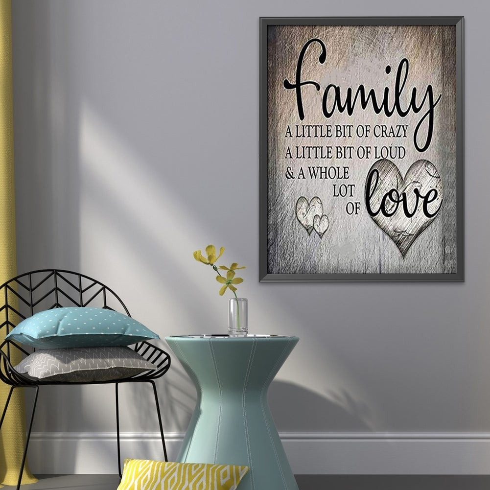 Family Letters - 11CT Stamped Cross Stitch 46*56CM