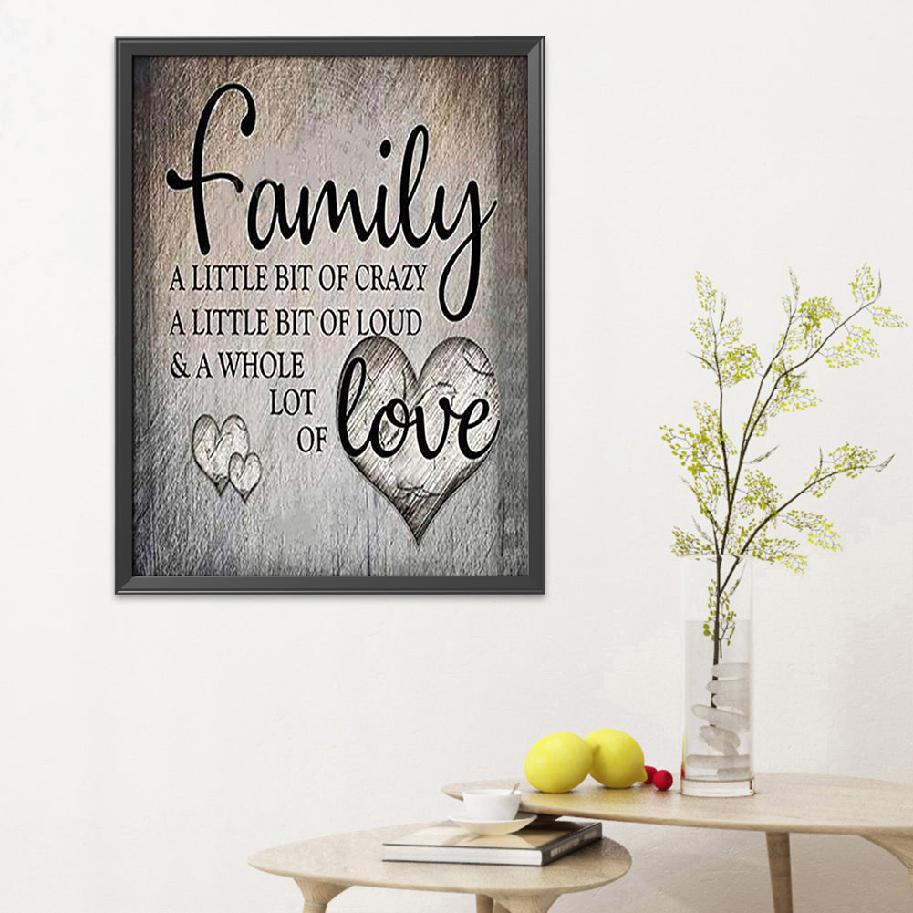 Family Letters - 11CT Stamped Cross Stitch 46*56CM