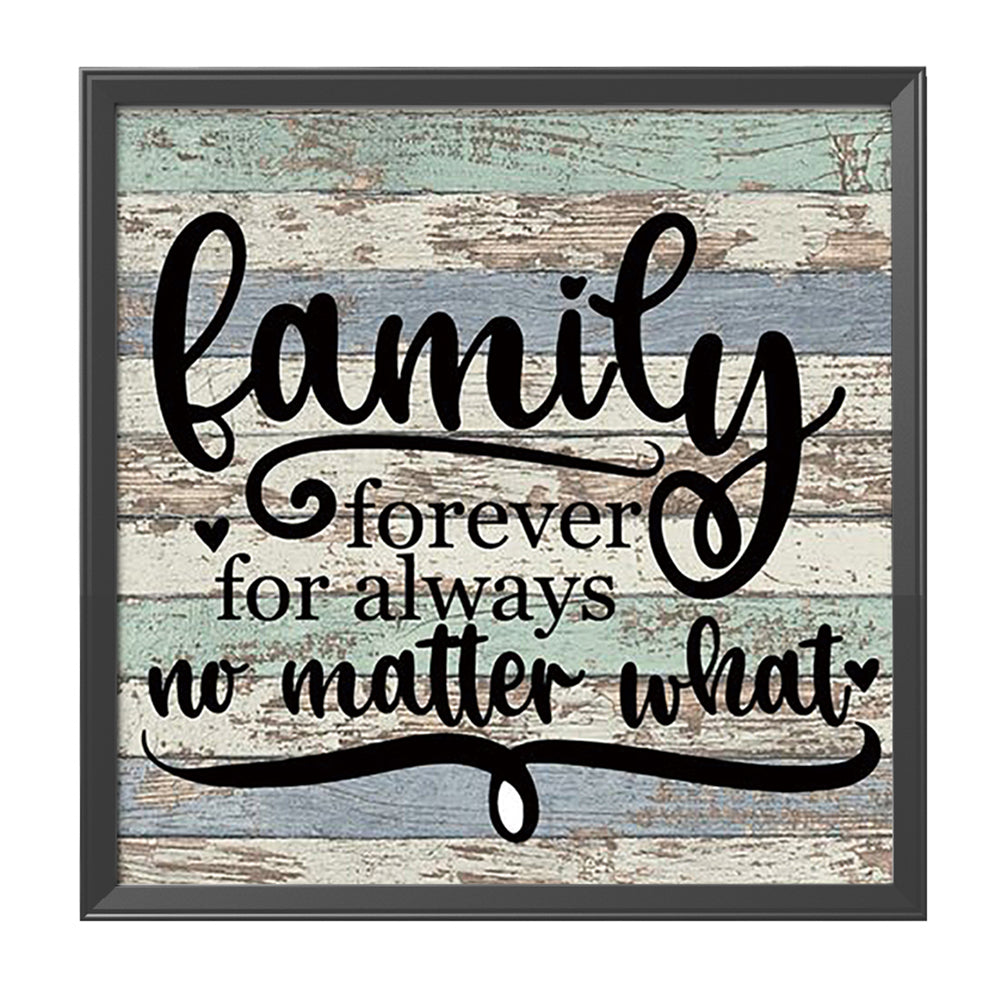 Family Letters - 11CT Stamped Cross Stitch 36*36CM