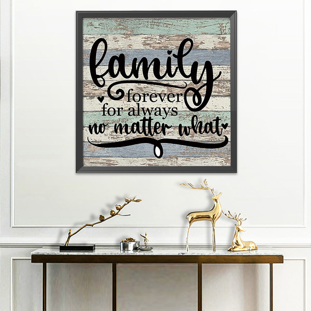 Family Letters - 11CT Stamped Cross Stitch 36*36CM