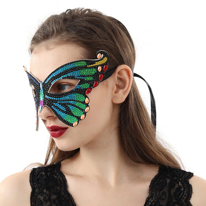 Special Shaped Rhinestone Eye Mask DIY Butterfly Dance Party Masquerade