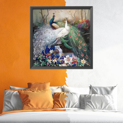 Peafowl - 11CT Stamped Cross Stitch 46*46CM