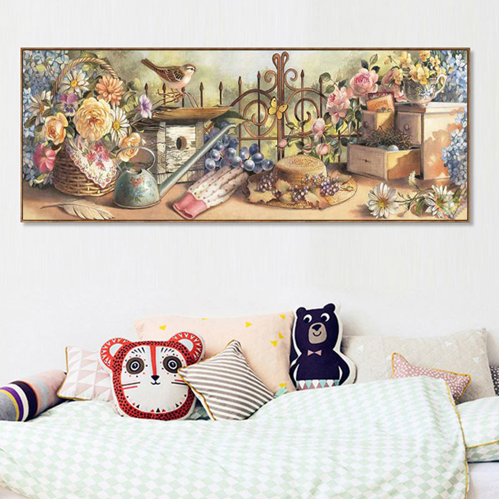 Garden - Full Round Drill Diamond Painting 85*35CM