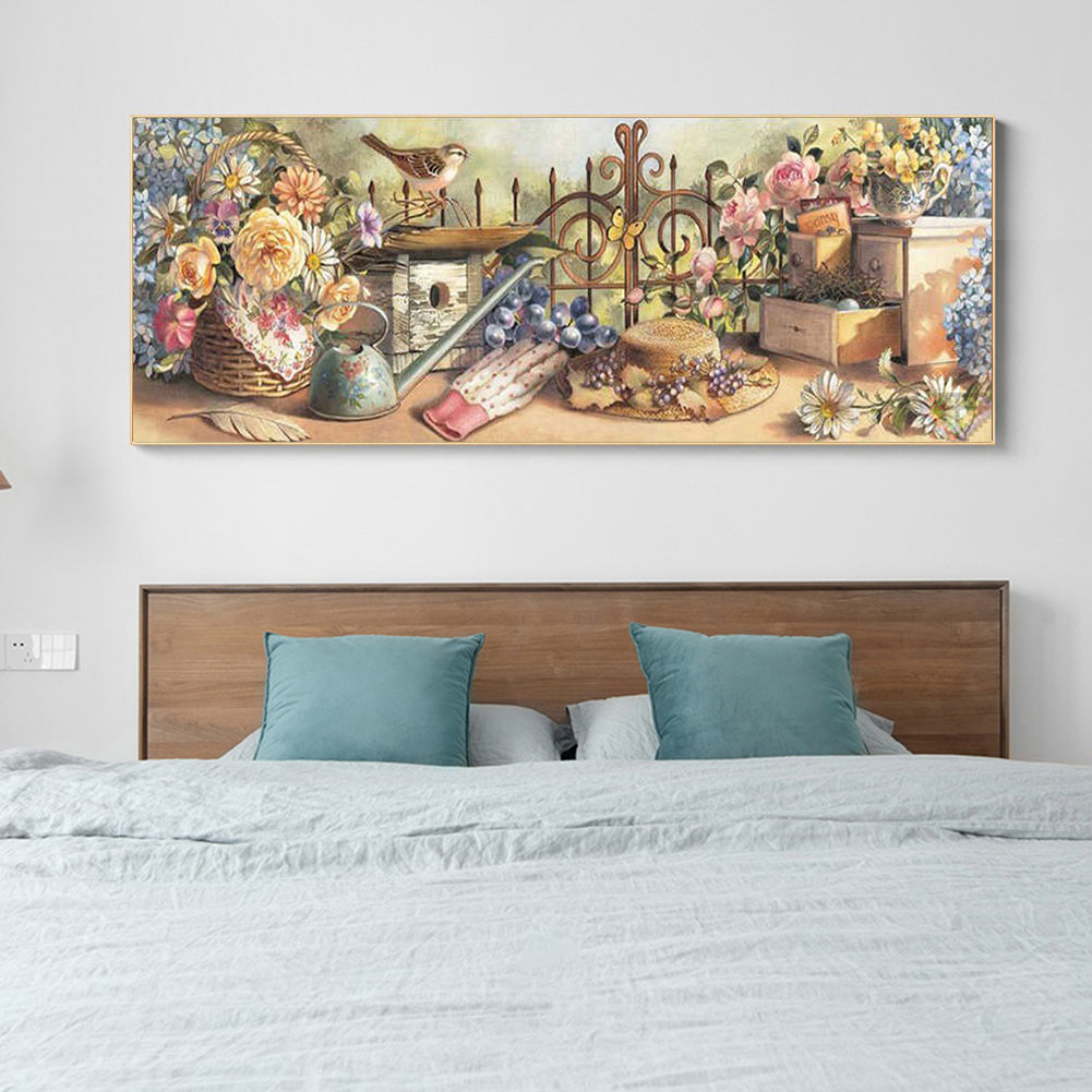 Garden - Full Round Drill Diamond Painting 85*35CM