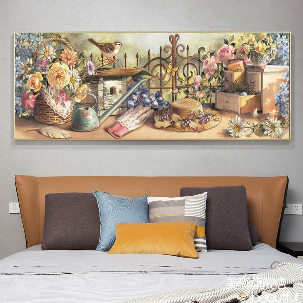 Garden - Full Round Drill Diamond Painting 85*35CM