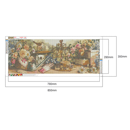 Garden - Full Round Drill Diamond Painting 85*35CM