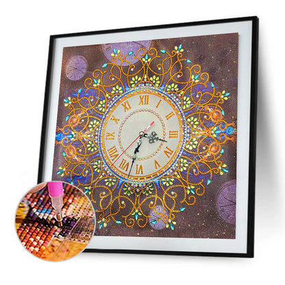 DIY Diamond Clock Drawing Resin Handmade Special Shaped Painting Wall Craft