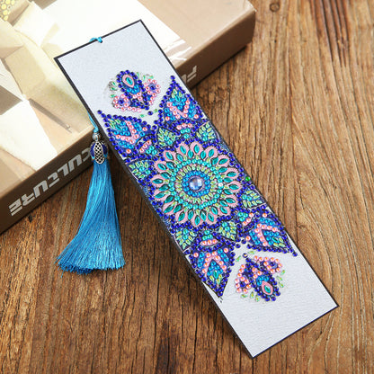 Diamond Painting Bookmark DIY Rhinestone Diamond Leather Tassel Book Marks