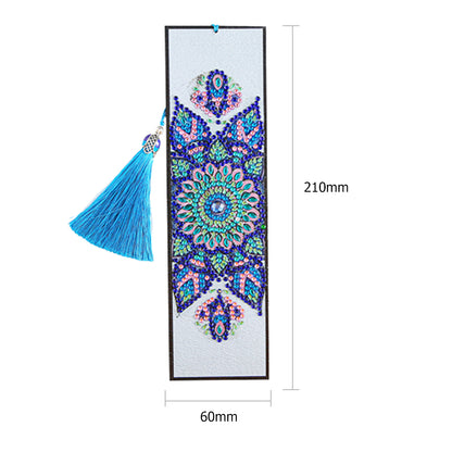 Diamond Painting Bookmark DIY Rhinestone Diamond Leather Tassel Book Marks