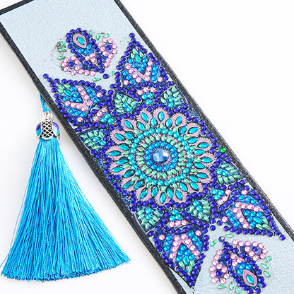 Diamond Painting Bookmark DIY Rhinestone Diamond Leather Tassel Book Marks