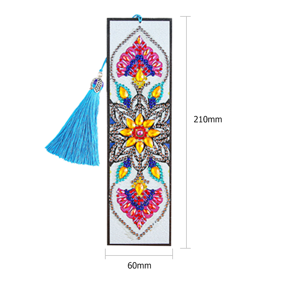 Diamond Painting Bookmark DIY Rhinestone Diamond Leather Tassel Book Marks