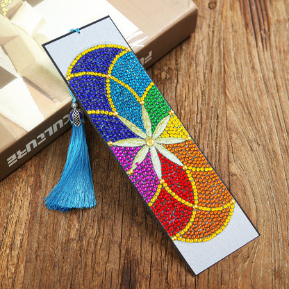 Diamond Painting Bookmark DIY Rhinestone Diamond Leather Tassel Book Marks