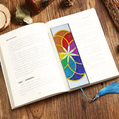 Diamond Painting Bookmark DIY Rhinestone Diamond Leather Tassel Book Marks