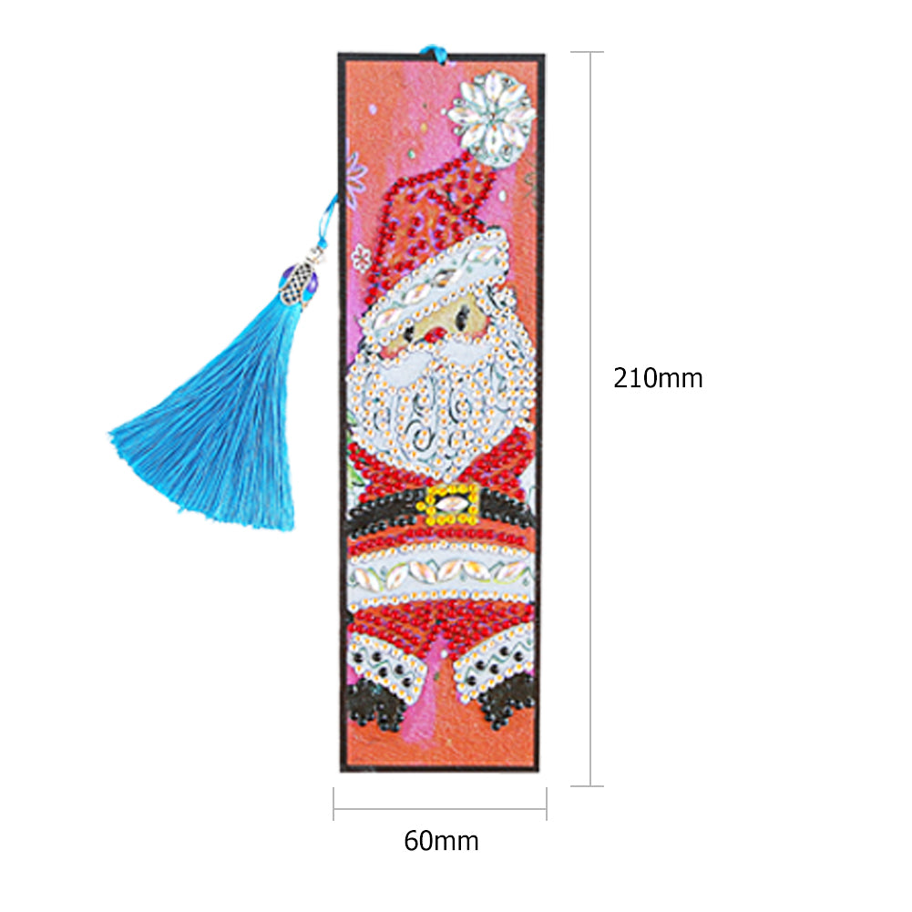 Diamond Painting Bookmark DIY Rhinestone Diamond Leather Tassel Book Marks