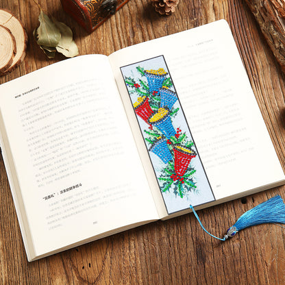 Diamond Painting Bookmark DIY Rhinestone Diamond Leather Tassel Book Marks