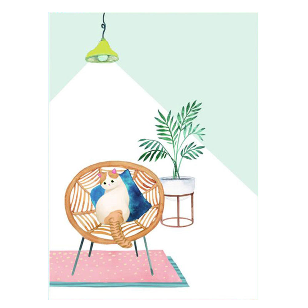 Cat - 11CT Stamped Cross Stitch 50*70CM