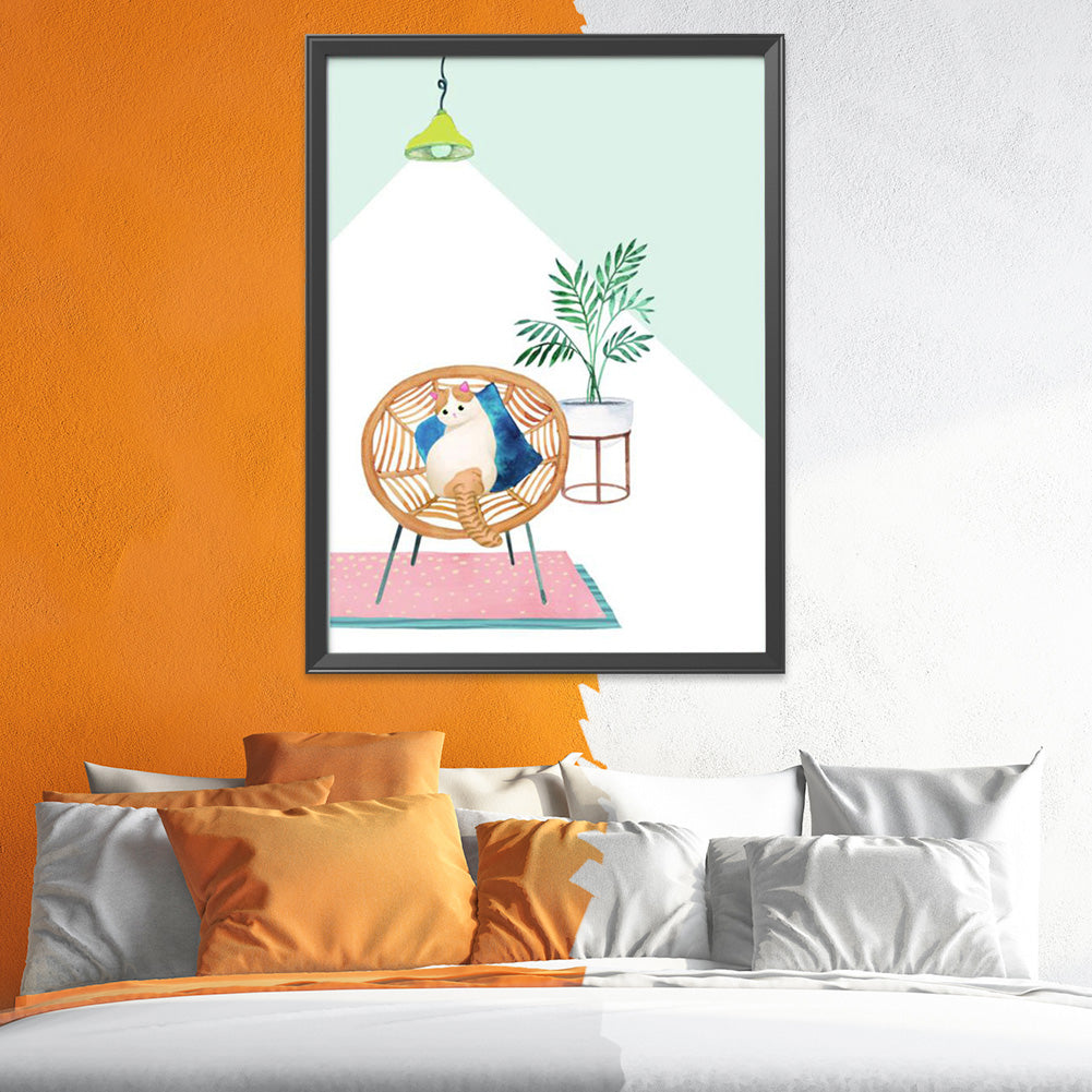 Cat - 11CT Stamped Cross Stitch 50*70CM