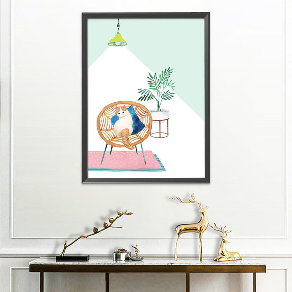 Cat - 11CT Stamped Cross Stitch 50*70CM