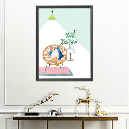 Cat - 11CT Stamped Cross Stitch 50*70CM