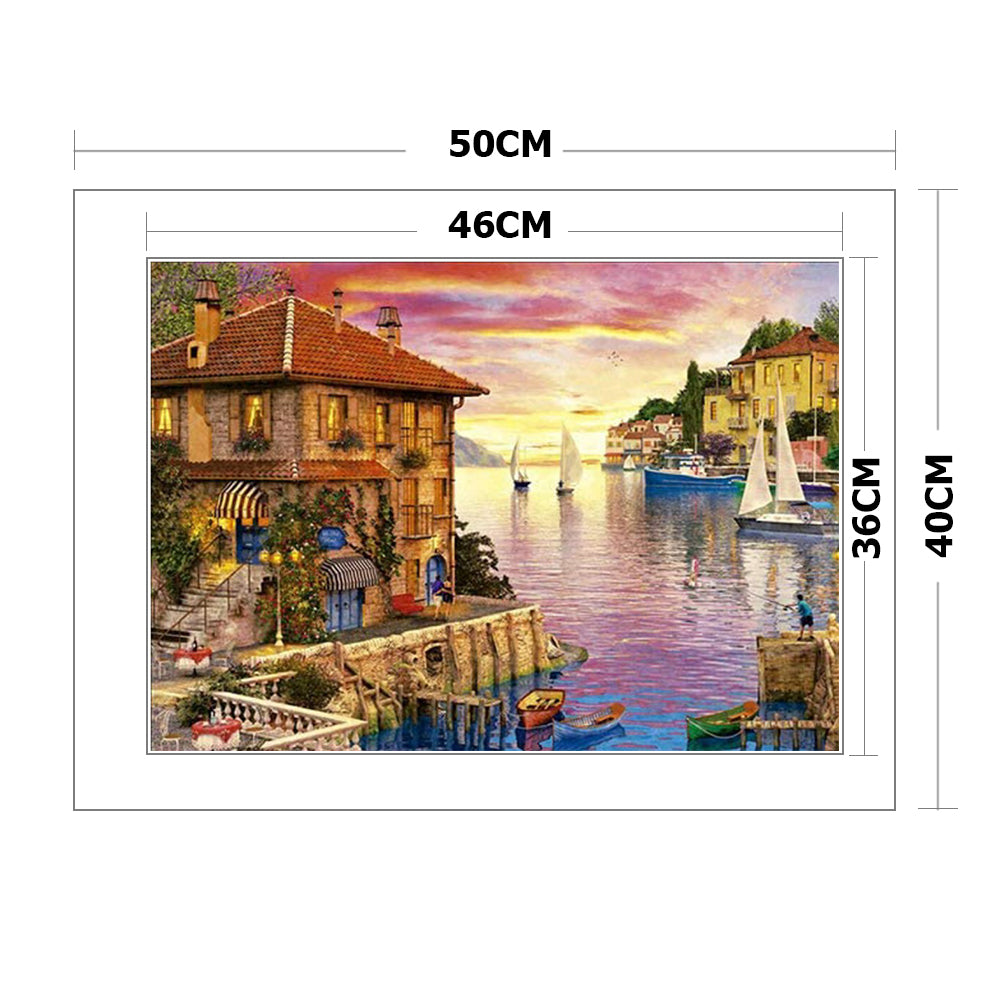 Landscape - 11CT Stamped Cross Stitch 40*50CM