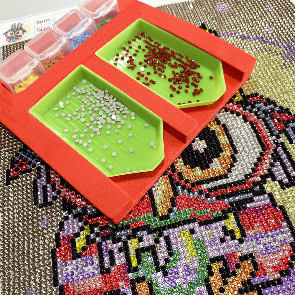 Multifunction Durable Diamond Painting Kit Storage Tray Rhinestone Box Set